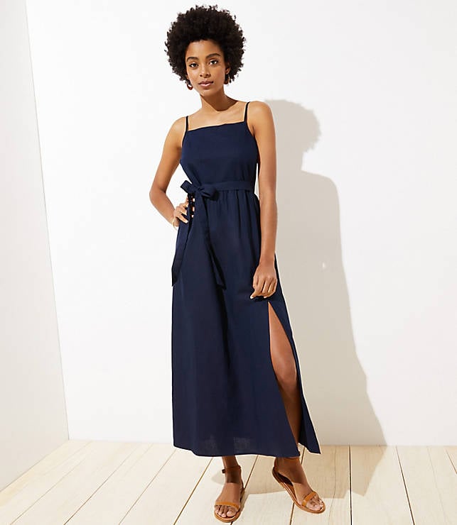 LOFT Beach Tie Waist Maxi Dress