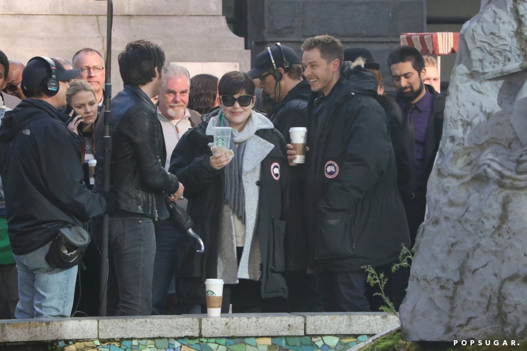 Ginnifer Goodwin and Josh Dallas on OUAT Set March 2016