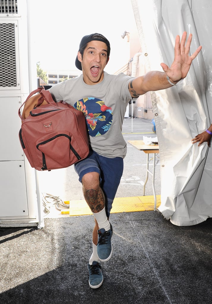 Tyler Posey got silly backstage at the Teen Choice Awards on Saturday. The Teen Wolf star had a sweet reunion with Jennifer Lopez when he hosted the show alongside Sarah Hyland on Sunday.