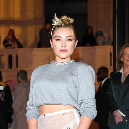 Florence Pugh's Naked Skirt at Valentino Show