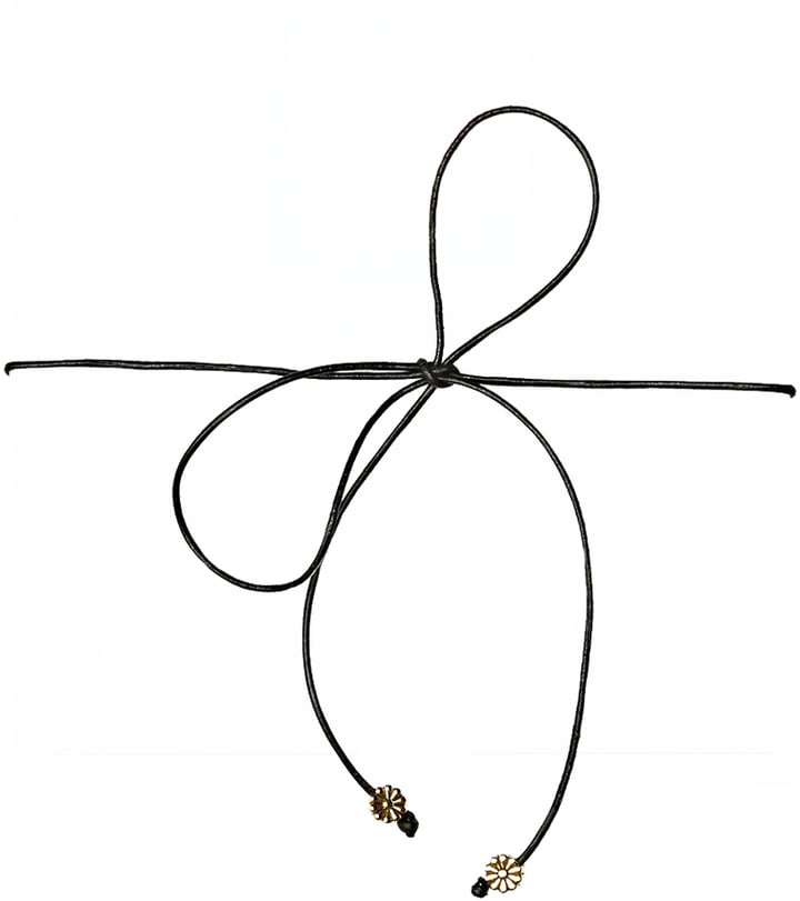 Frasier Sterling Disco Fever Flower Bow Tie Choker Necklace in Black ($18)