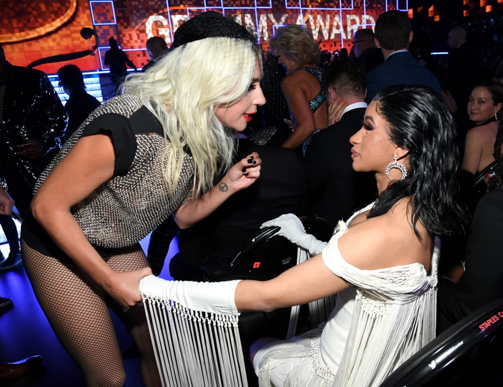 Cardi B and Lady Gaga at the 2019 Grammys