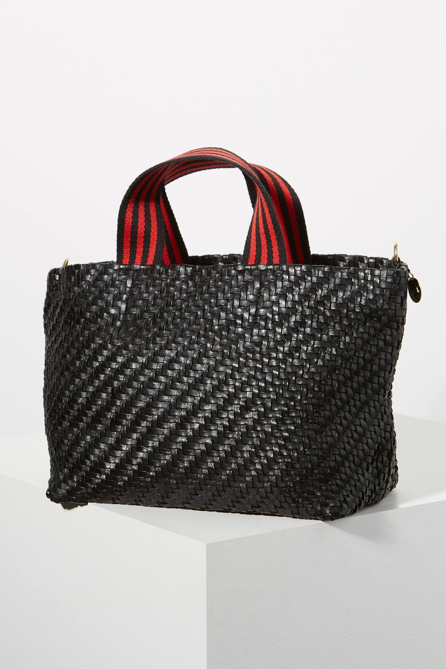 Clare V, Bags, Clare V Leather Woven Bateau Tote Bag In Black Checker Nwt