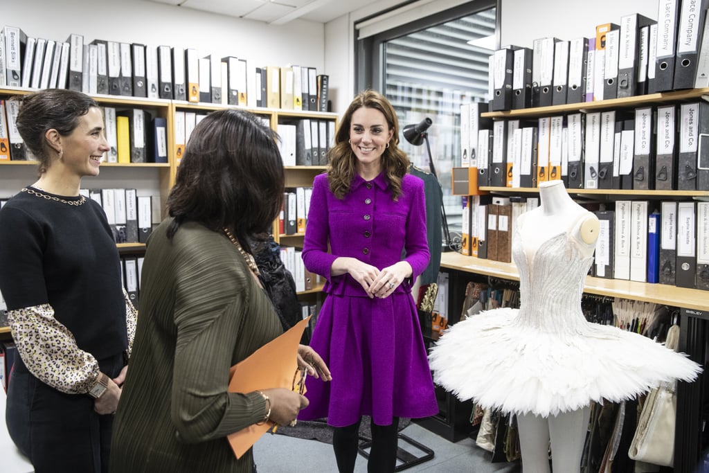 January: Kate got a special lesson in costume design at the Royal Opera House.
