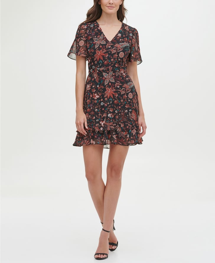 Kensie Chiffon Printed Fit and Flare Dress | The Best Dresses to Shop ...