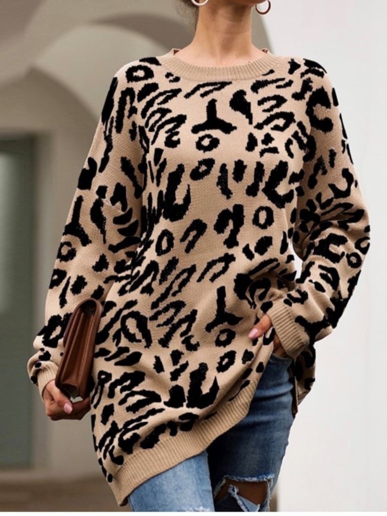 Seeds of Greatness Playful Animal Print Sweater