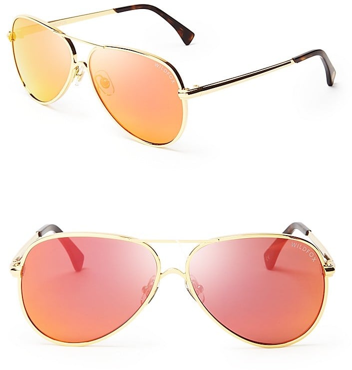 Wildfox Couture Airfox II Deluxe Mirrored Aviator Sunglasses ($199)