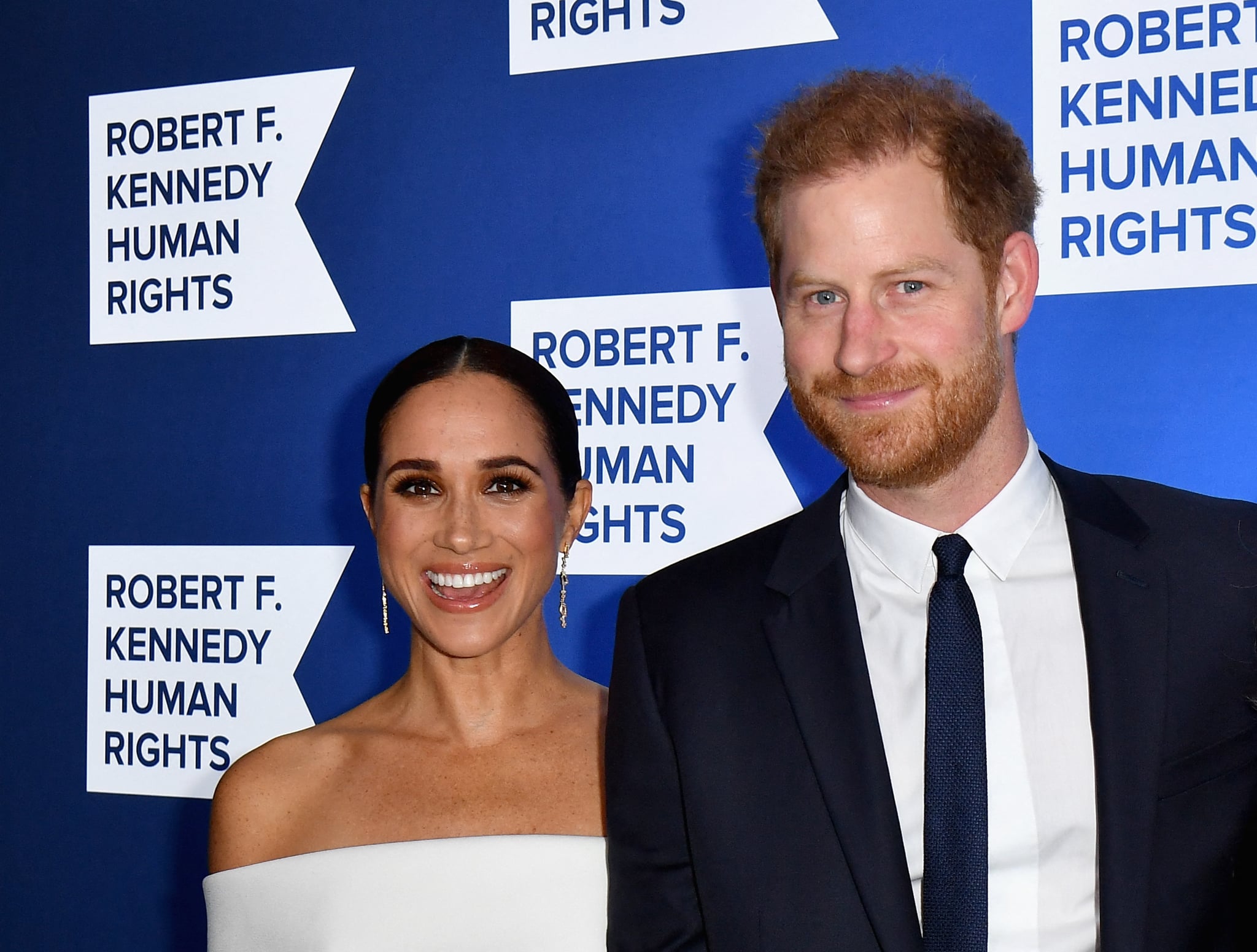 Prince Harry, Duke of Sussex, and Meghan, Duchess of Sussex, arrive at the 2022 Robert F. Kennedy Human Rights Ripple of Hope Award Gala at the Hilton Midtown in New York on December 6, 2022. (Photo by ANGELA WEISS / AFP) (Photo by ANGELA WEISS/AFP via Getty Images)