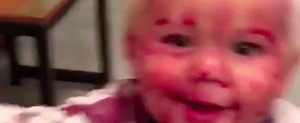 Video of Toddler Knocking Over Glass of Wine