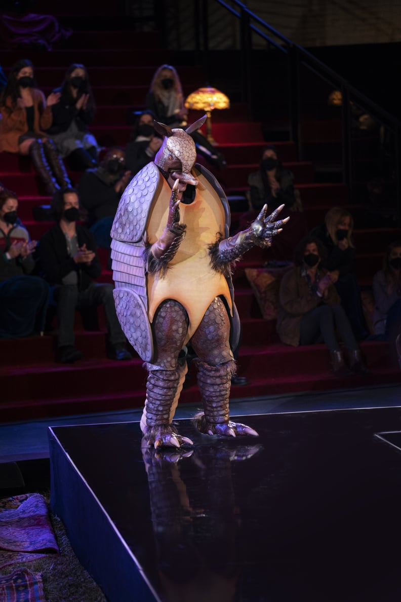Cara Delevingne at the Friends Reunion in the Holiday Armadillo Costume
