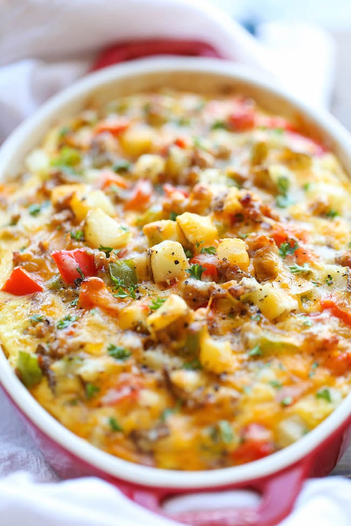 Eggy Italian Sausage, Potato, and Bell Pepper Bake Fall and Winter