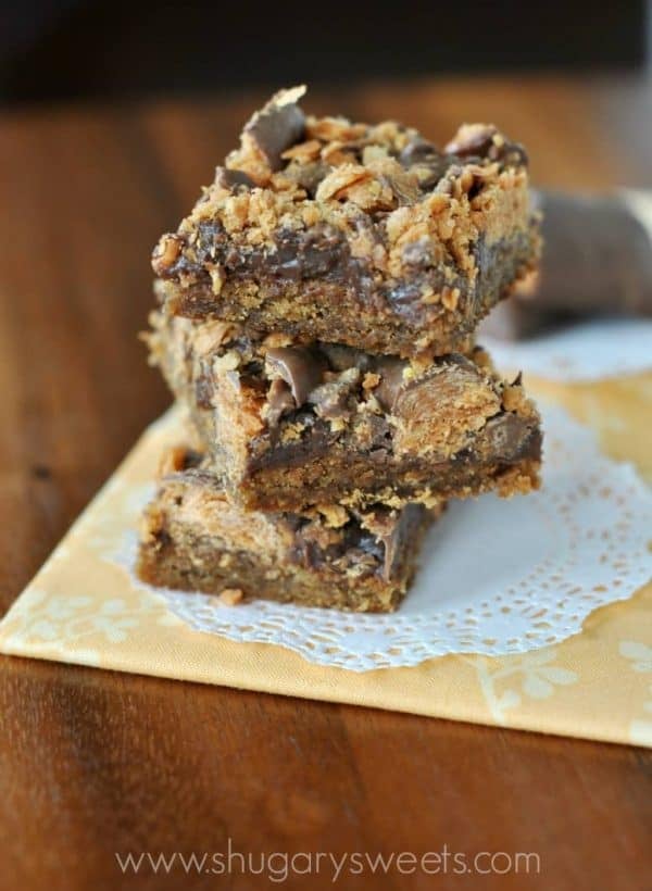 Butterfinger Fudge Cookie Bars