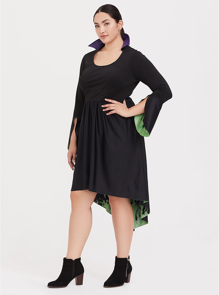 Disney Maleficent Black & Green Hi-Lo Skater Dress