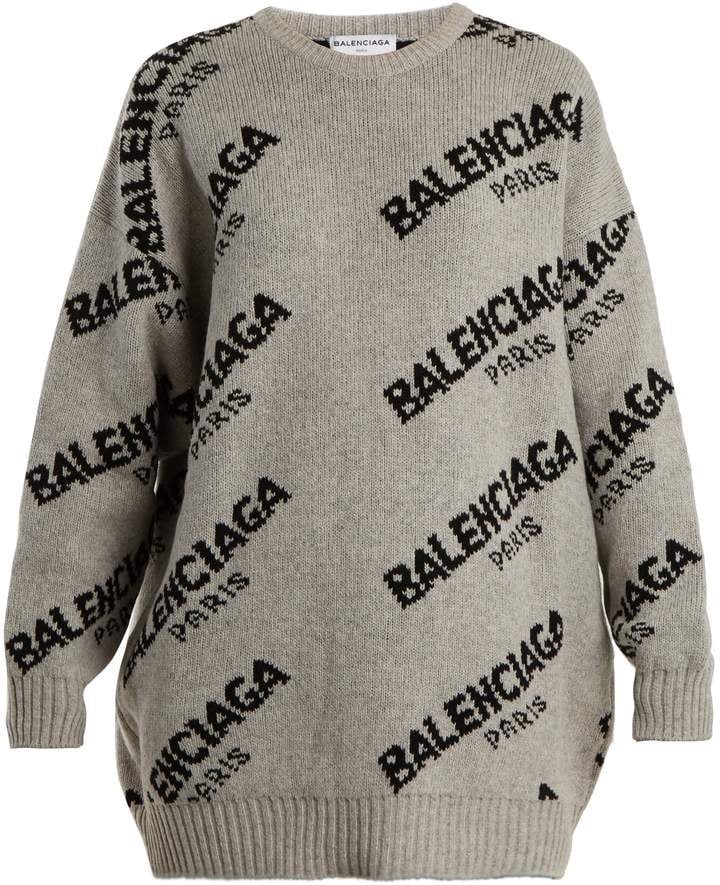 Balenciaga Long-Sleeved Logo Sweater