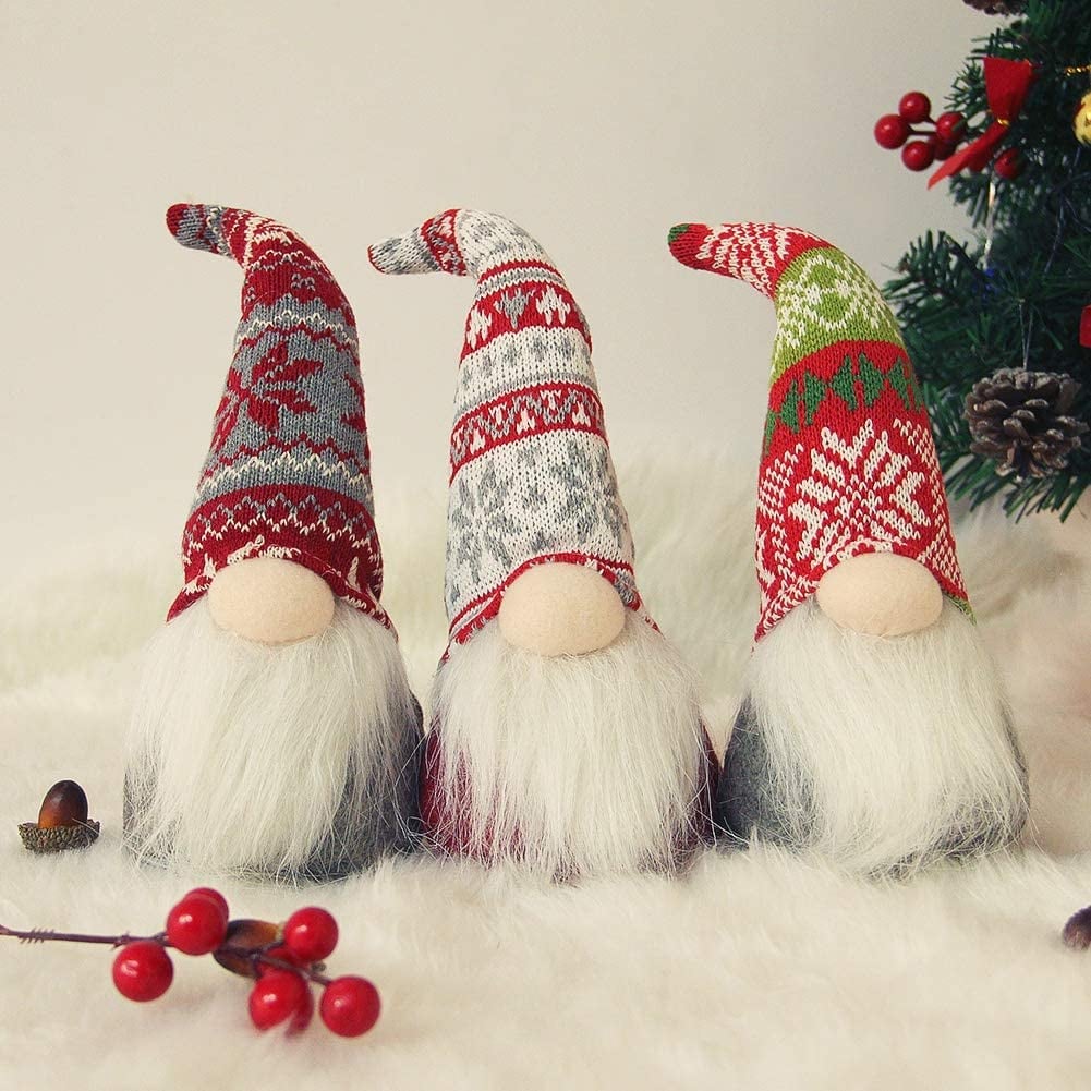 Juegoal Christmas Plush Gnome Santa Handmade Scandinavian Swedish Tomte
