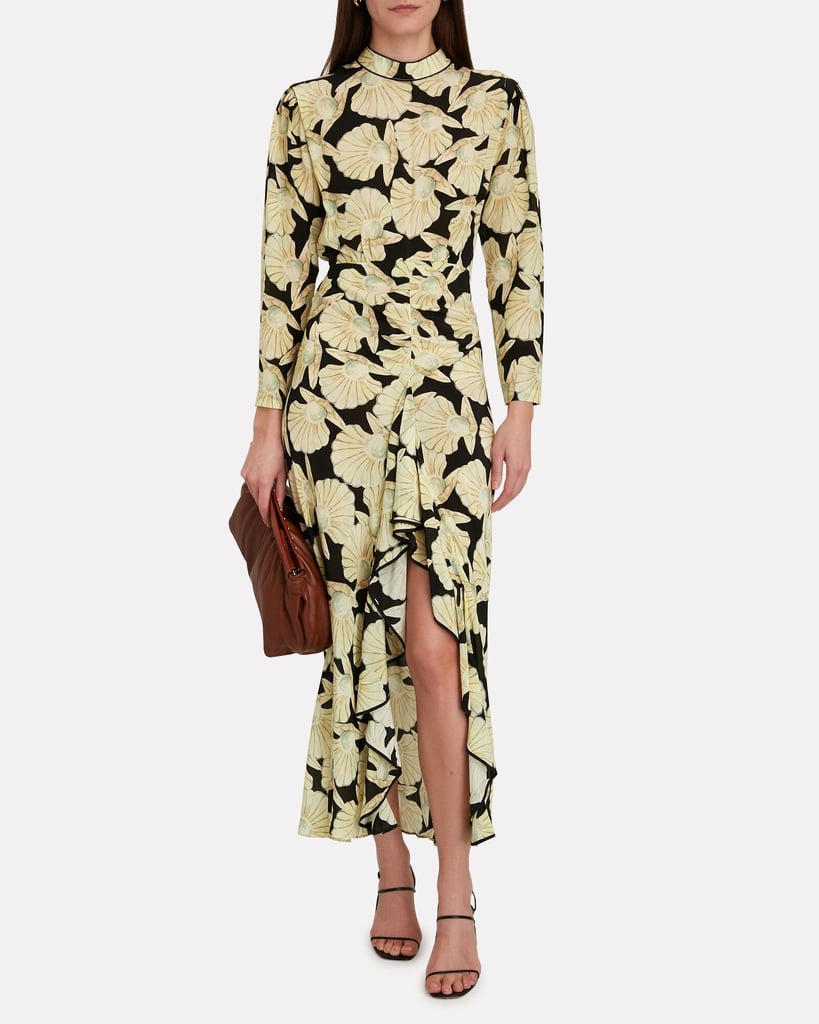 Rixo Dani Silk Shell Midi Dress