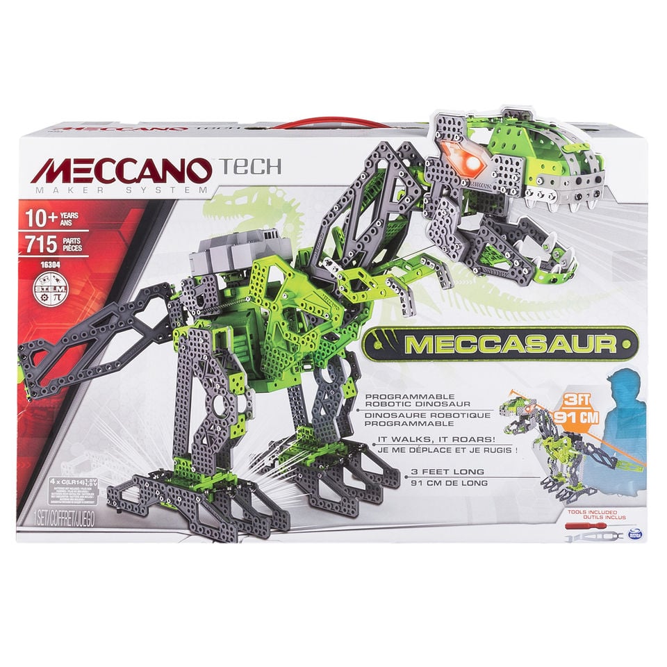 Meccano Tech Meccasaur Programmable Robotic Dinosaur Building Set