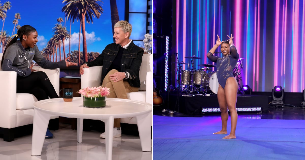 Ucla Gymnast Nia Dennis Appears On Ellen Popsugar Fitness