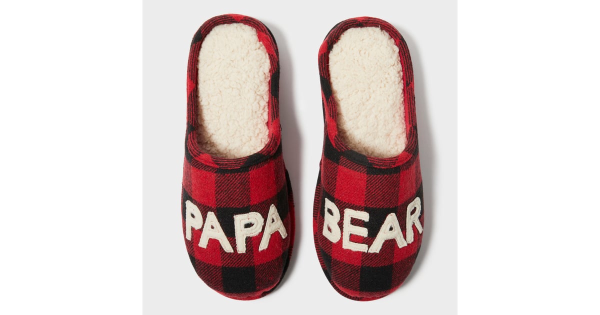 Papa Bear Scuff Slippers Mama Bear, Papa Bear, and Lil Bear Slippers