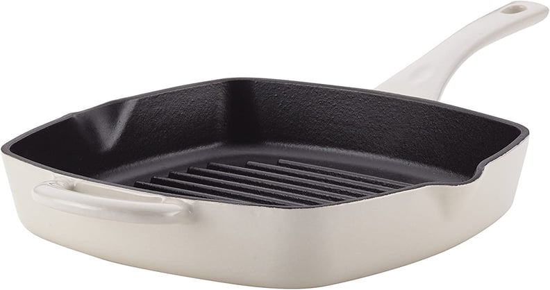 A Cast Iron Pan: Ayesha Collection Cast Iron Square Grill Pan