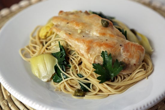 Chicken With Artichokes and Angel Hair