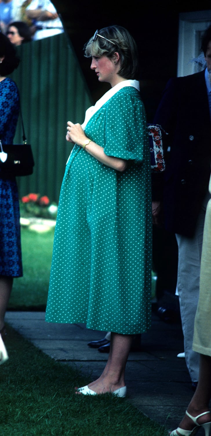 Princess Diana's Green PolkaDot Dress, 1982 Royals' Pregnant Style