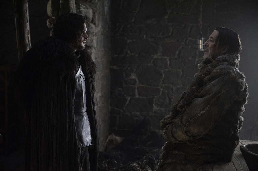 Kit Harington and Ciaran Hinds as Jon Snow and Mance Rayder.