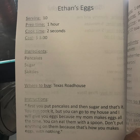 Recipes From a Pre-K Class Cookbook on Twitter