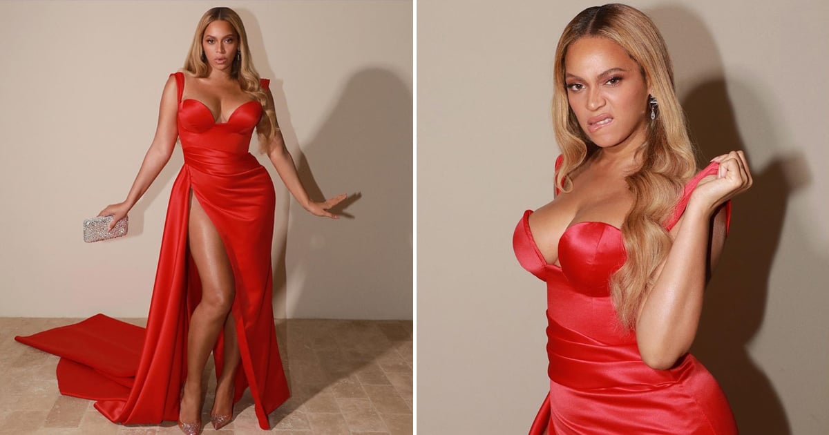 beyonce red dress grammys 2020 Beyonc Wears Christopher John Rogers Gown For British Vogue