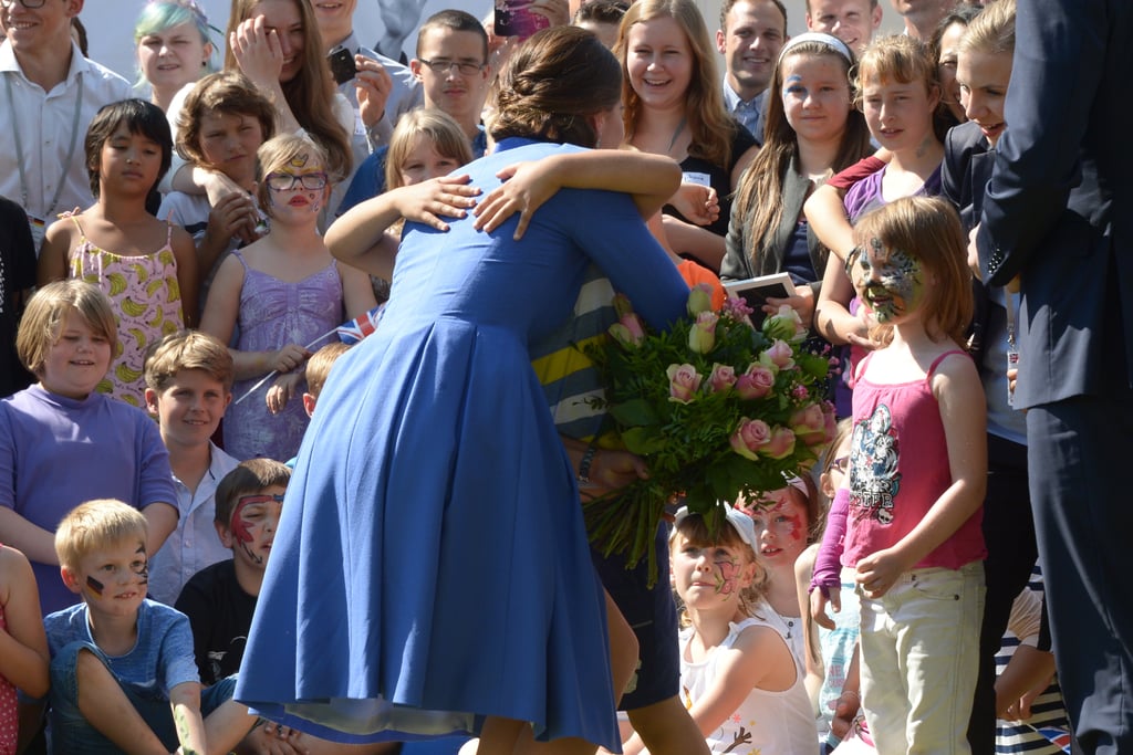Kate Middleton Hugging Kids in Germany July 2017