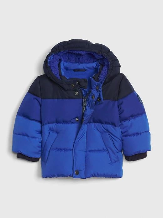 An ombré color palette has never looked as cool as it does in this blue Baby ColdControl Max Puffer ($68).