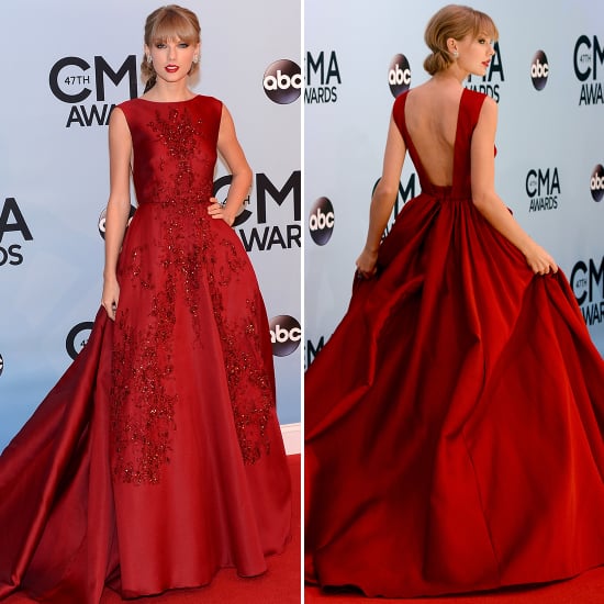 glam red dress