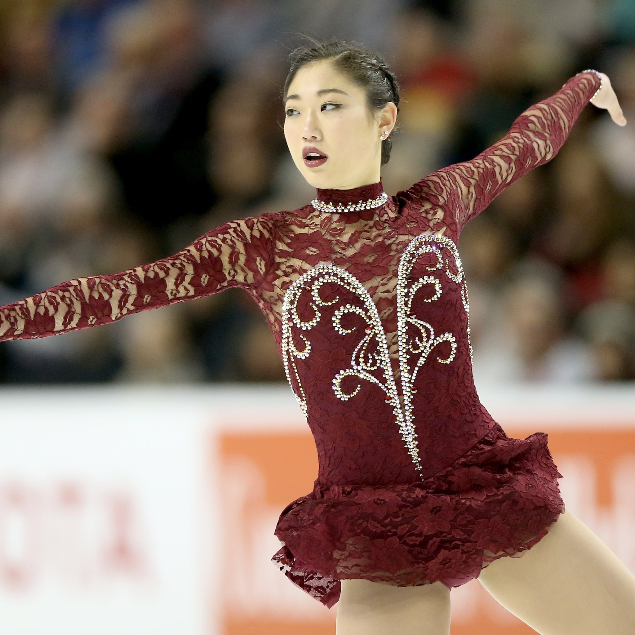 Mirai Nagasu Landing A Triple Axel Popsugar Fitness