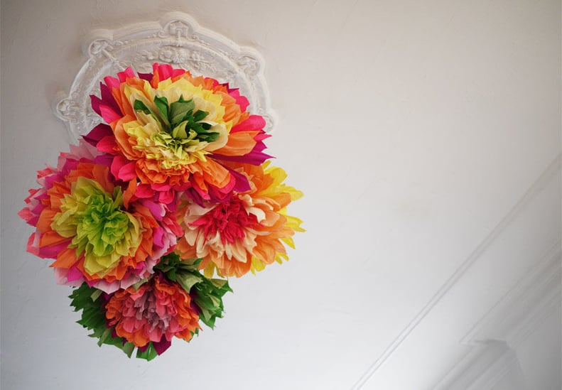 A Crepe-Paper Flower "Chandelier"