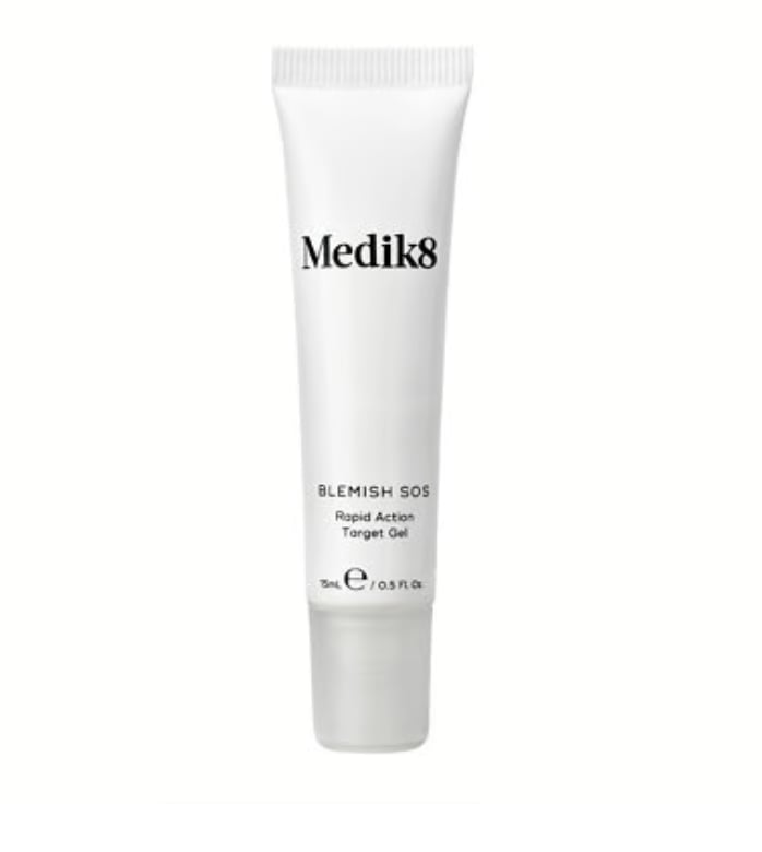 If you're looking for a target spot lotion then Dr Granite recommends Medik8 Blemish Spot Gel (£17) as it contains azelaic, salicylic and dioic acid as well as niacinamide to decongest and soothe the blemishes.