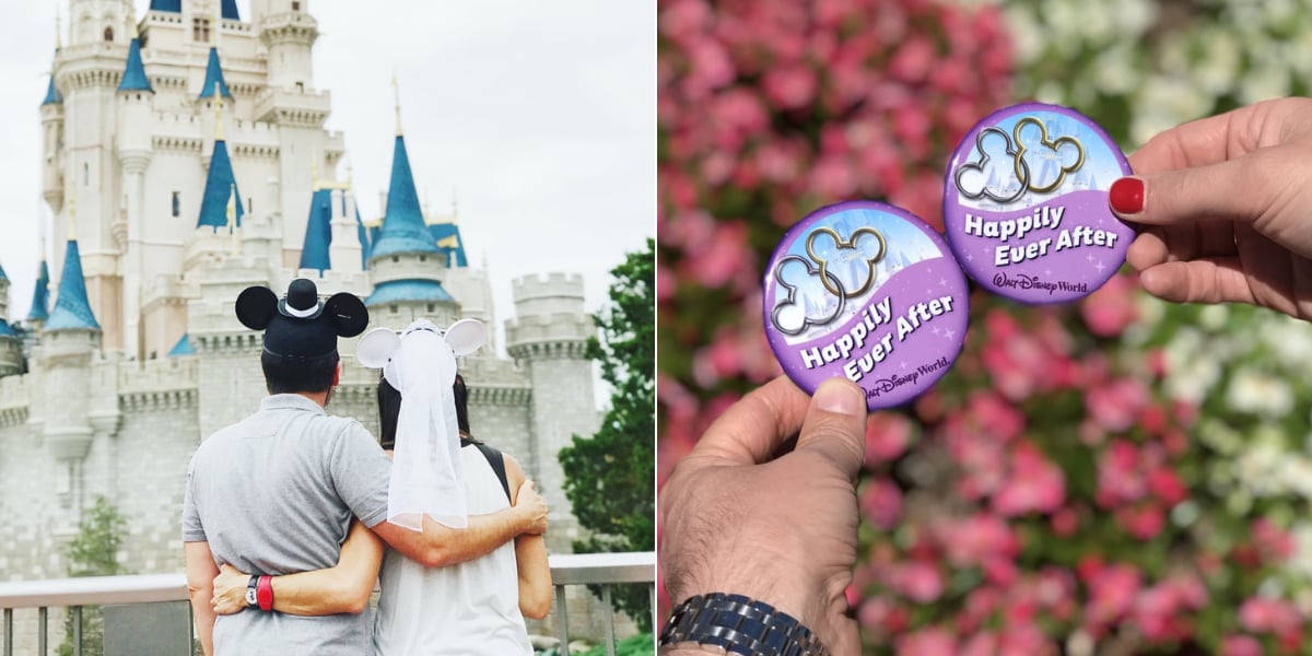 Disney Souvenir Button - Happily Ever After - Rings