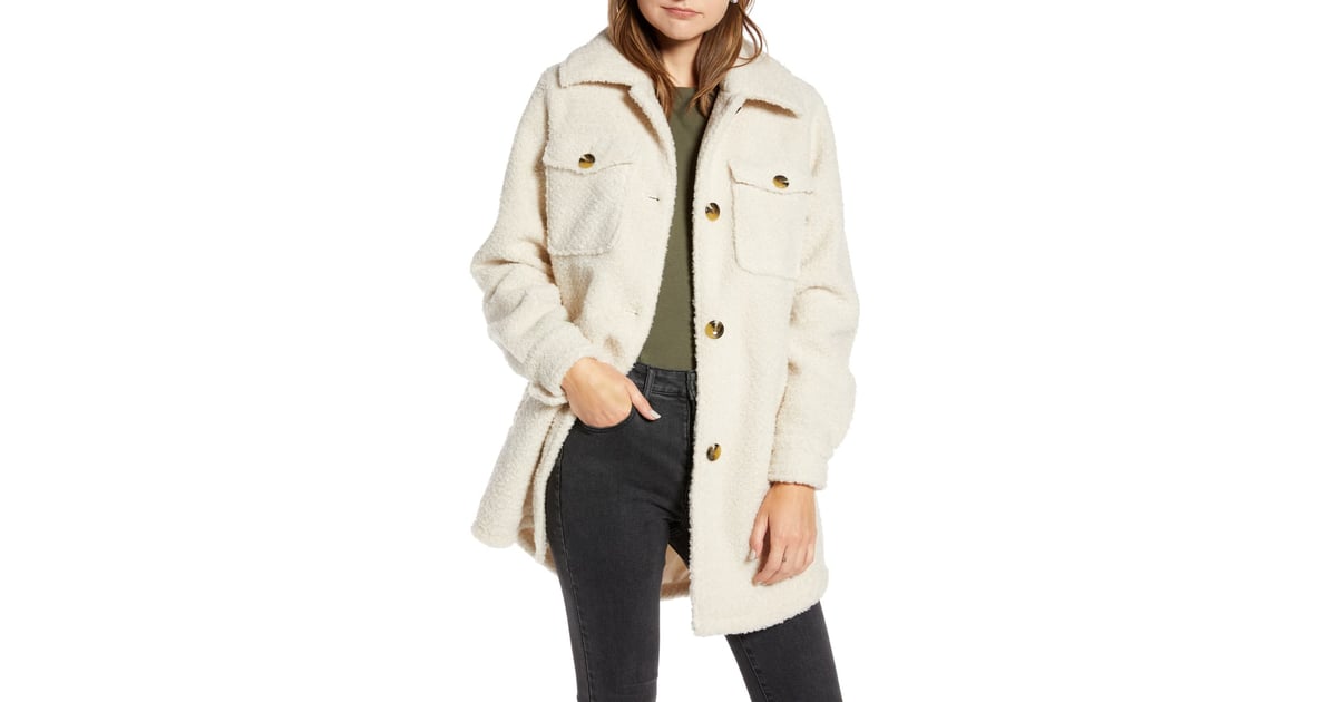 Something navy faux clearance shearling jacket