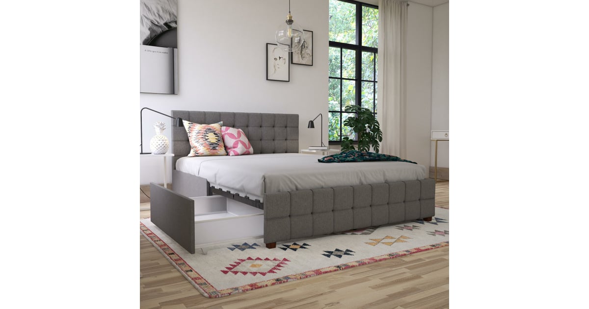 Best Storage Bed Frame Elizabeth Tufted Upholstered Storage Platform