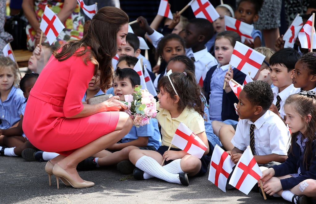 When others sit crisscross, the Duchess squats.