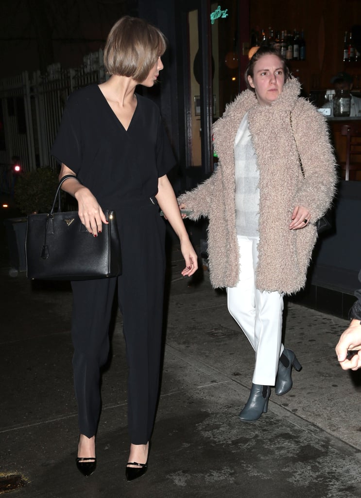 Taylor Swift and Lena Dunham Leaving Dinner in NYC