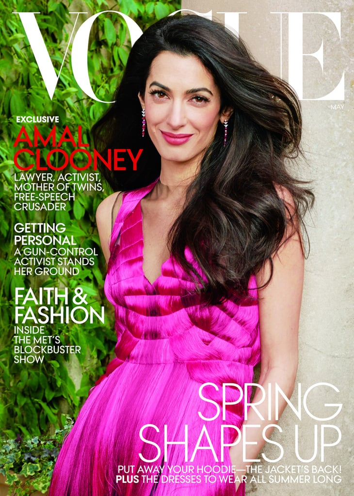 Amal Clooney Wears Coral Lipstick on the Cover of Vogue