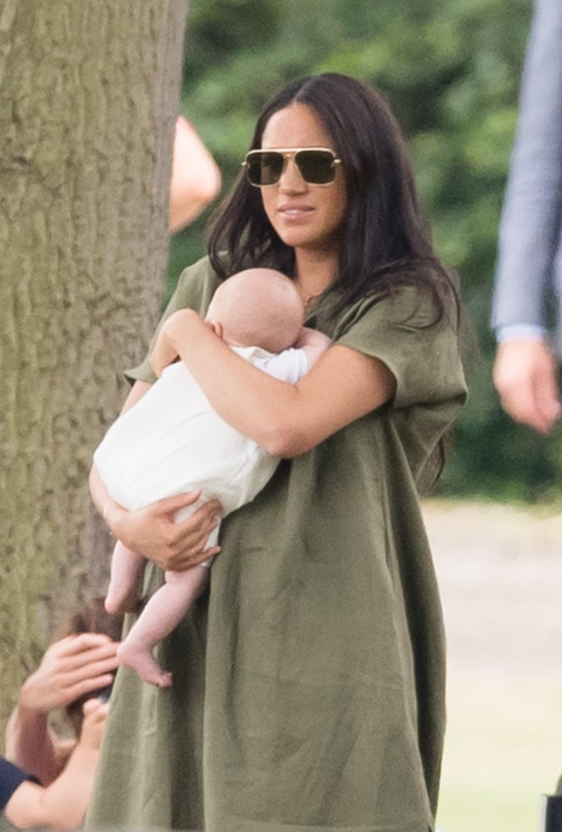 Meghan Markle at the Polo in a Green Dress