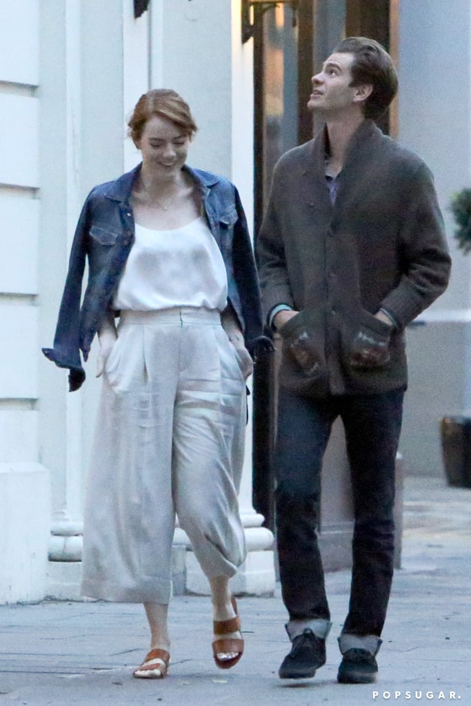 Emma Stone and Andrew Garfield Out in London August 2016