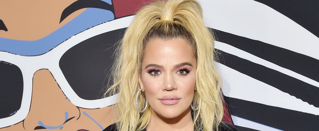 Khloé Kardashian's Milk-Bath Nails Complete Her Glittering Ensemble