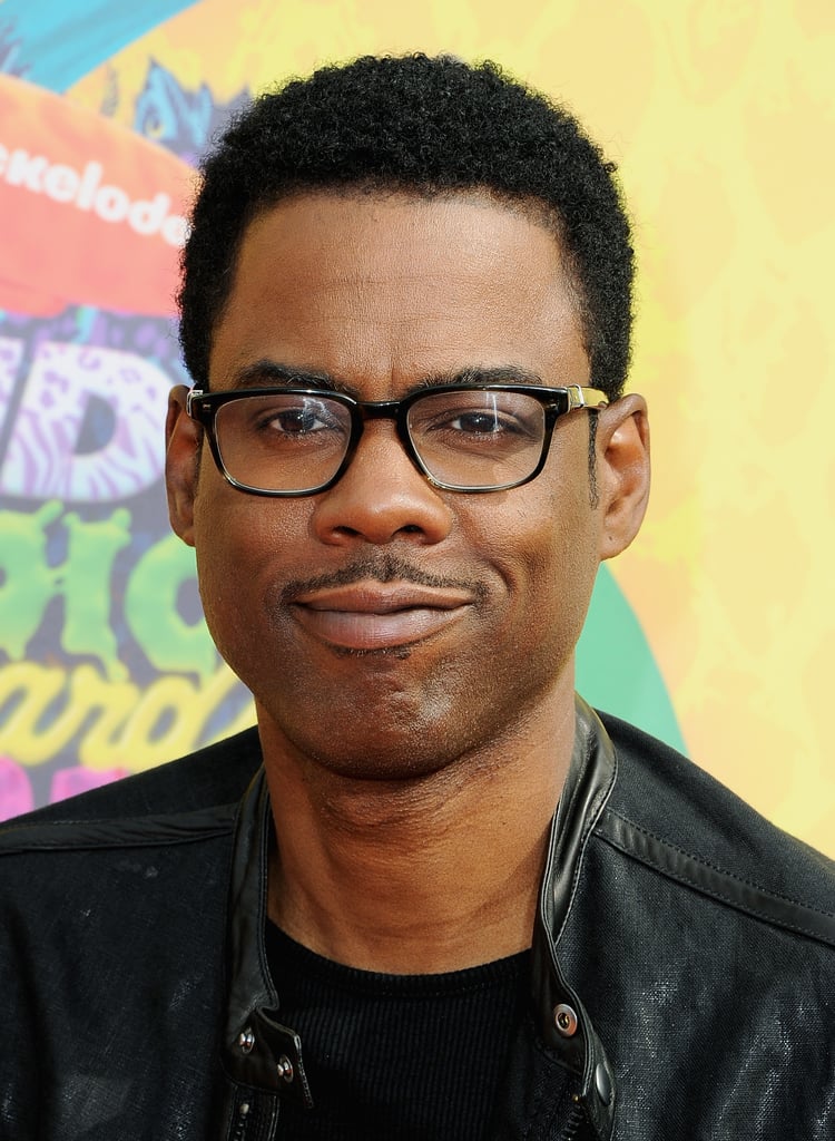 Funnyman Chris Rock wore a black leather jacket.
