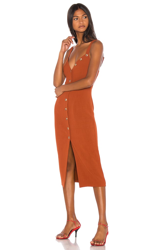 Song of Style Isla Midi Dress in Brown Sienna from Revolve.com