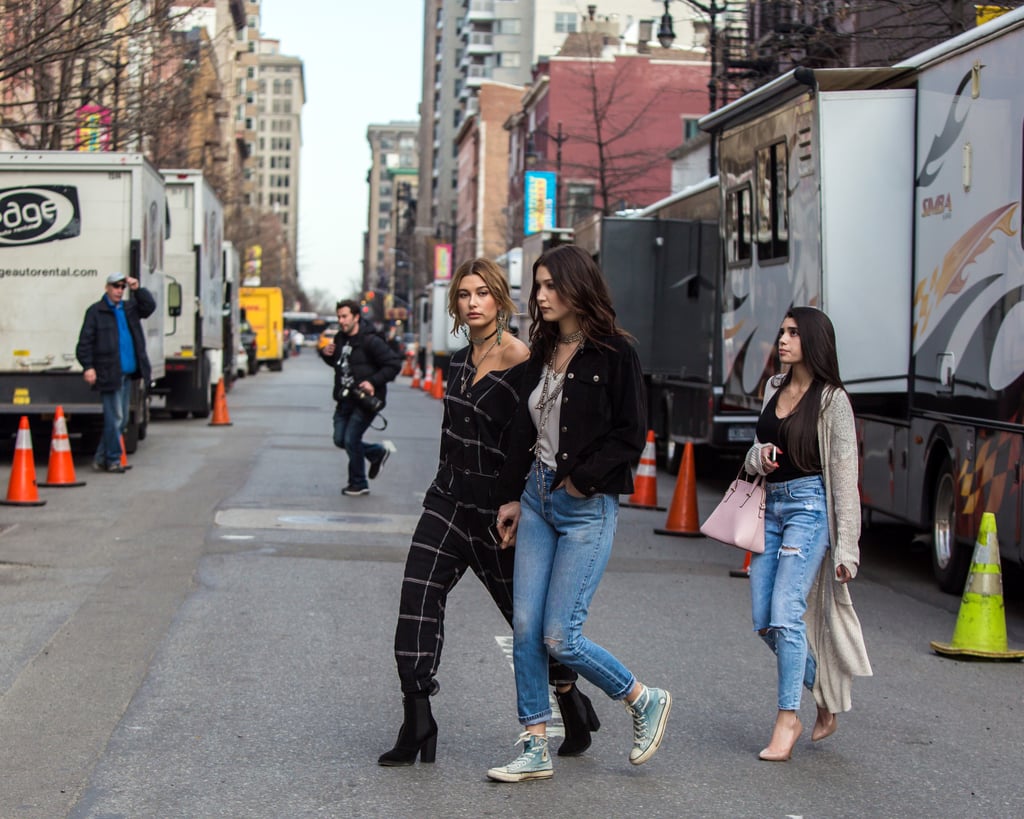 Bella Hadid and Hailey Baldwin on Denim & Supply Co. Shoot