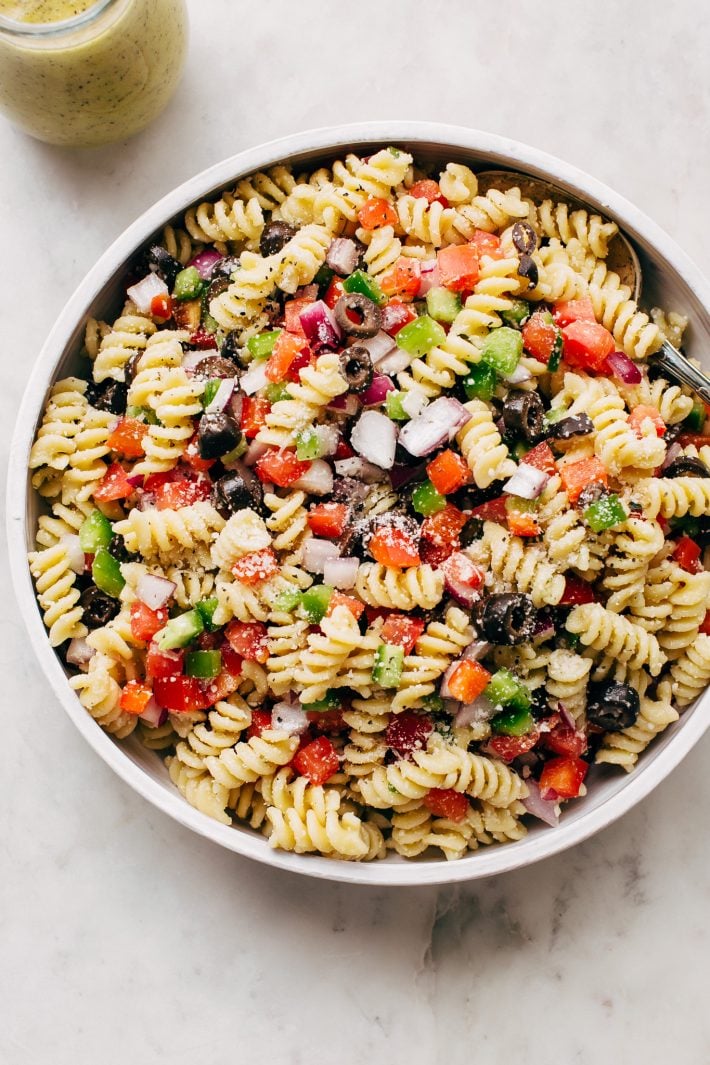 California Pasta Salad With Italian Dressing | Summer Lunch Ideas ...