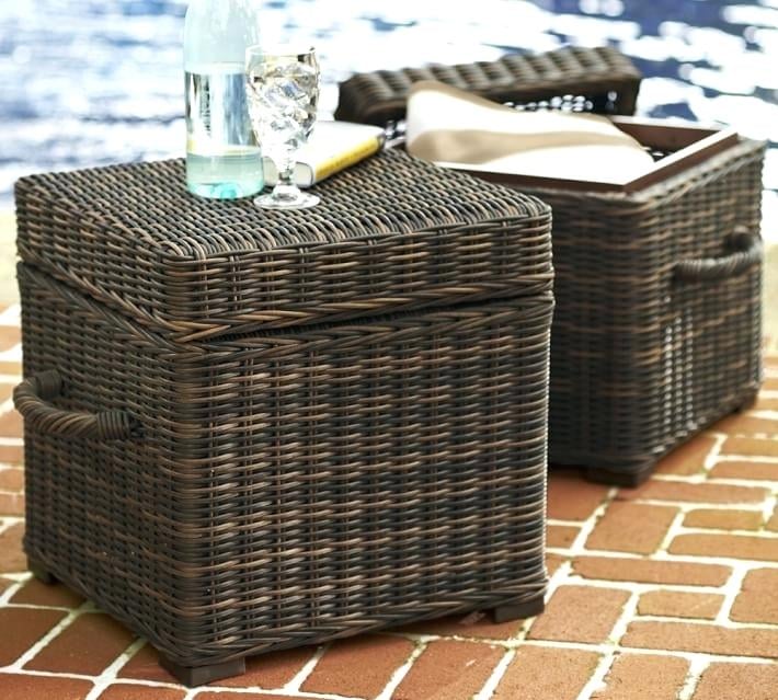 All weather outlet wicker basket