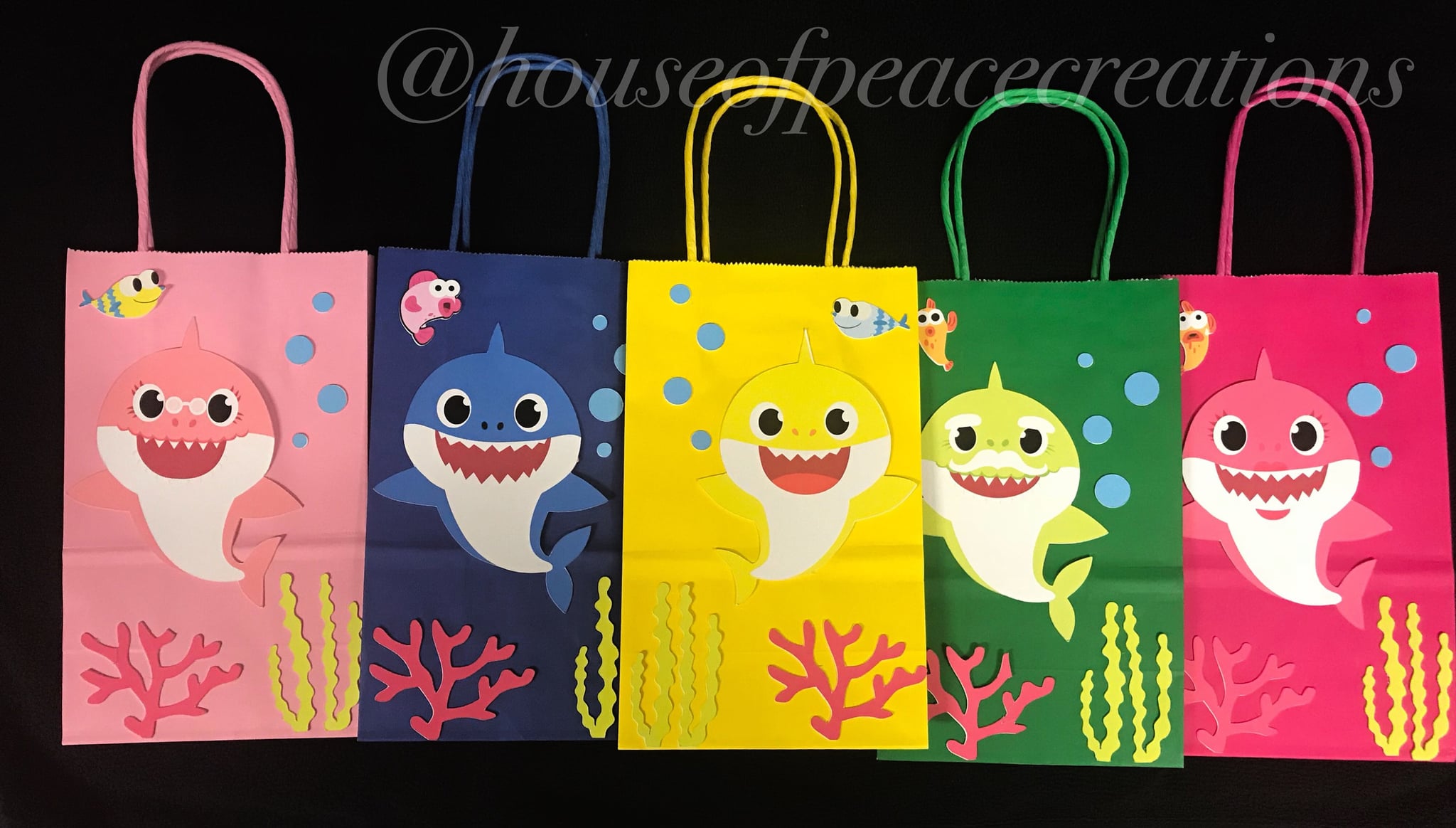 EPS 66 Pcs Baby Shark Party Favors 16 Bags 50 Tattoos Goodie Candy Kids  Treat Paper Bag For Boy Girl Gift Favor bags  Amazonin Home  Kitchen